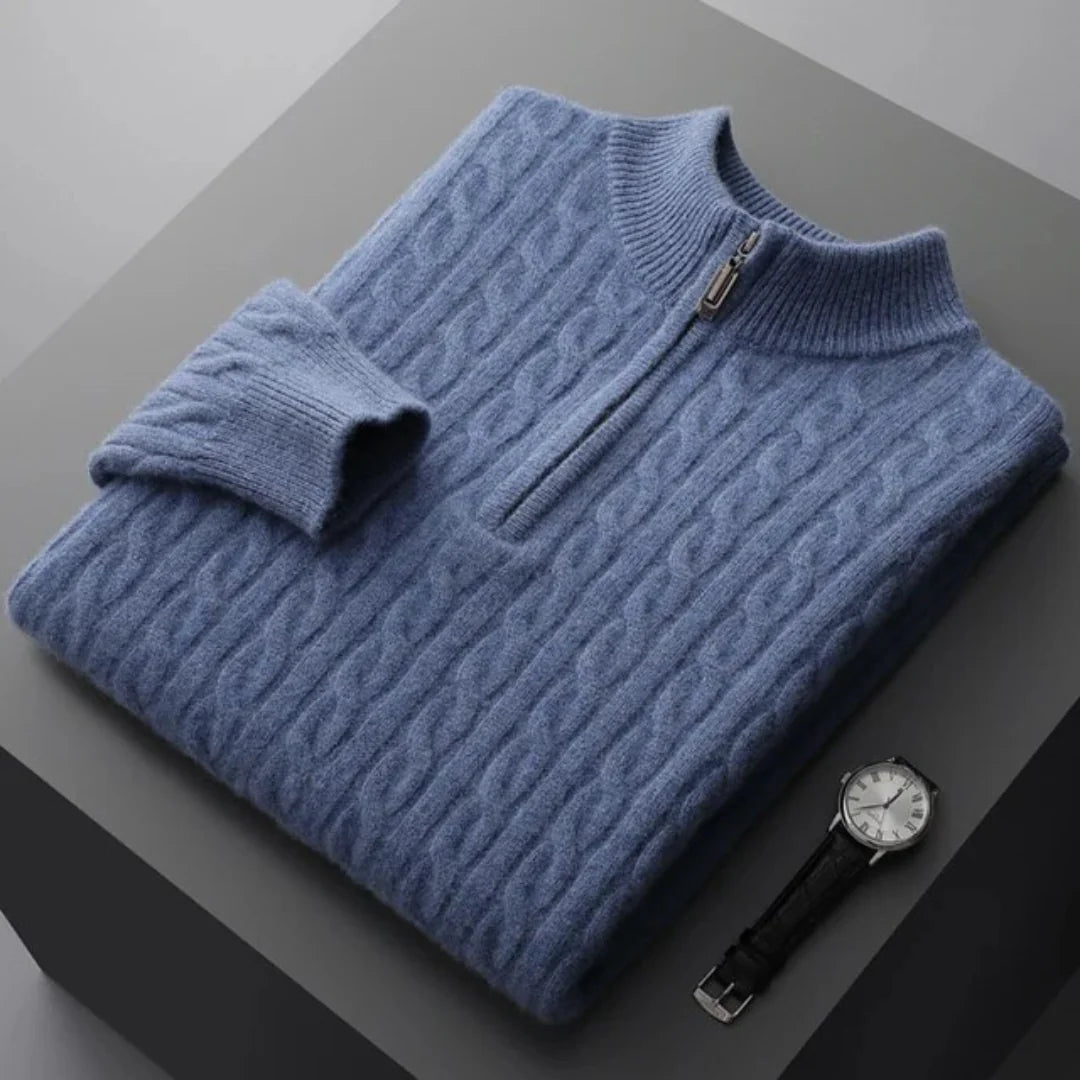 Deneb Cashmere υφασμένο Half Zip