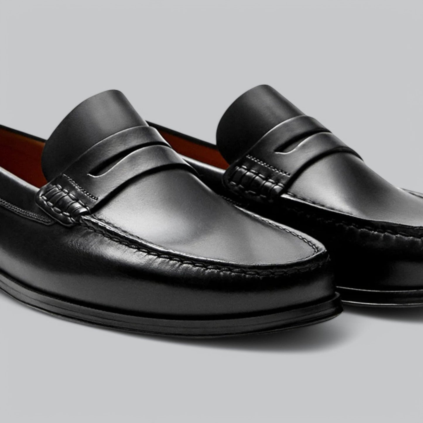 Κομψά δερμάτινα penny loafers