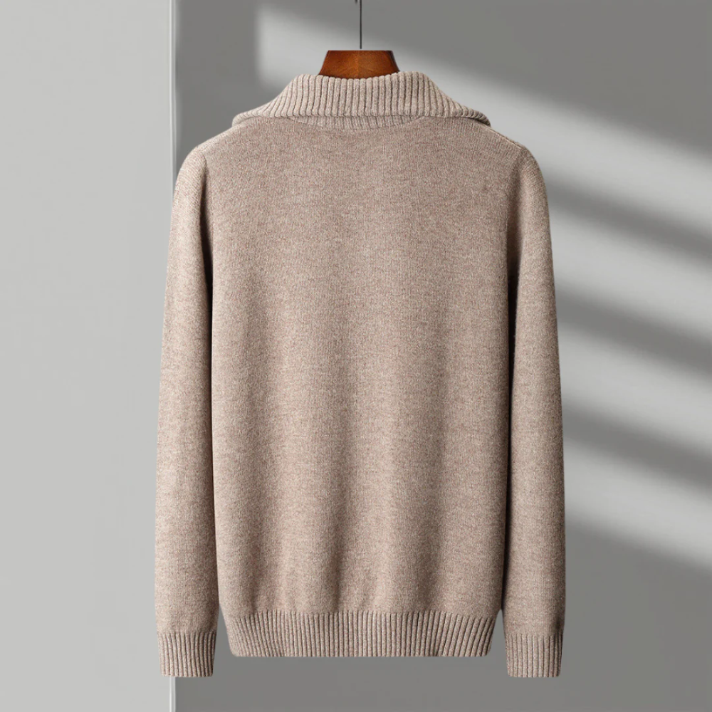 Πουλόβερ Taranto Merino Wool με φερμουάρ