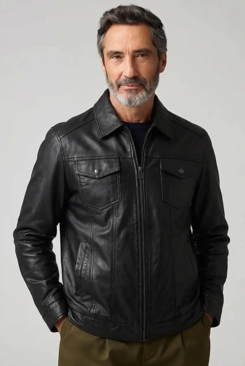 Givalli - Κομψό δερμάτινο μπουφάν