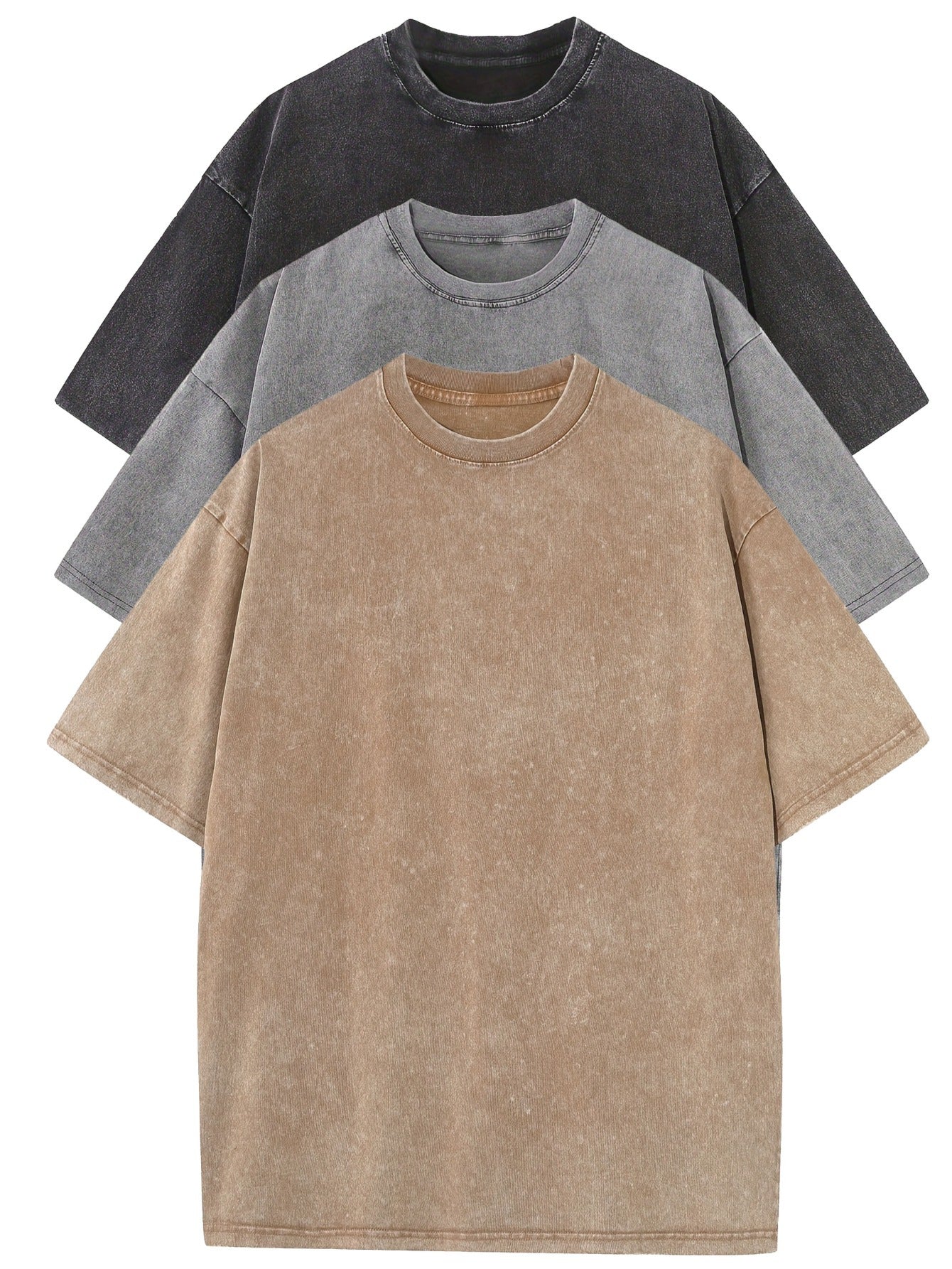 Σετ casual βαμβακερό oversized Tee - 3-Pack