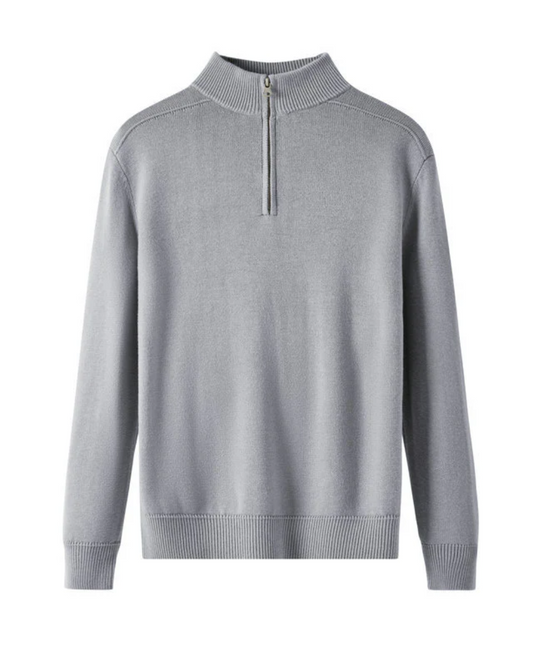 Πουλόβερ με φερμουάρ από μαλλί Merino Capri