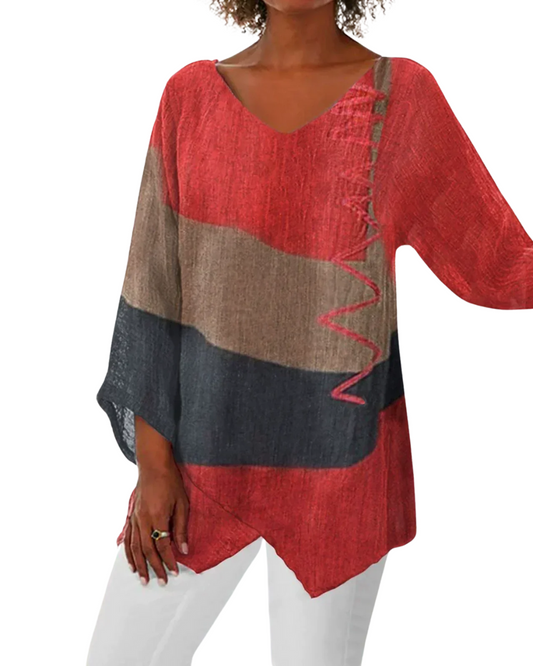 Κομψό γυναικείο V-Neck Top