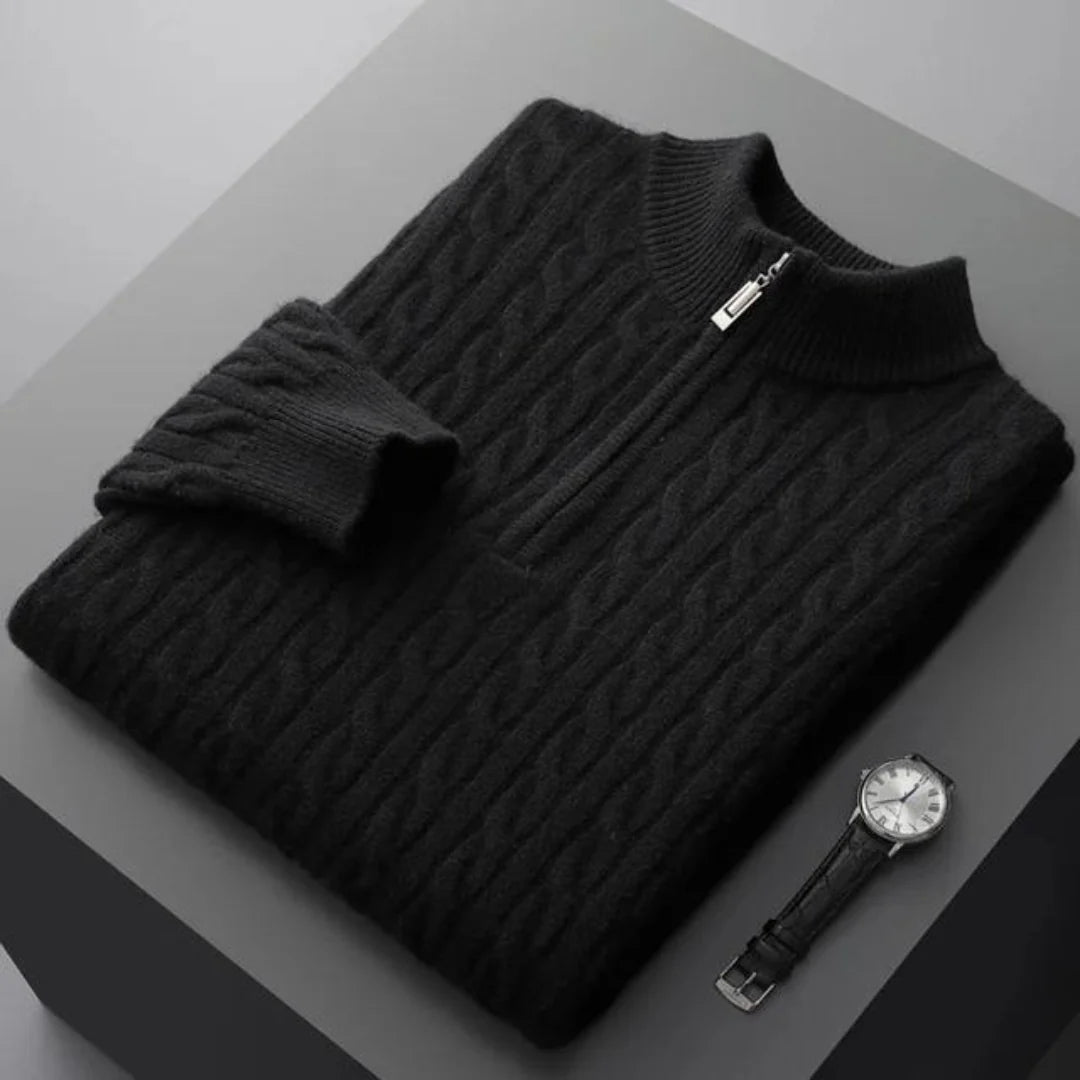Deneb Cashmere υφασμένο Half Zip