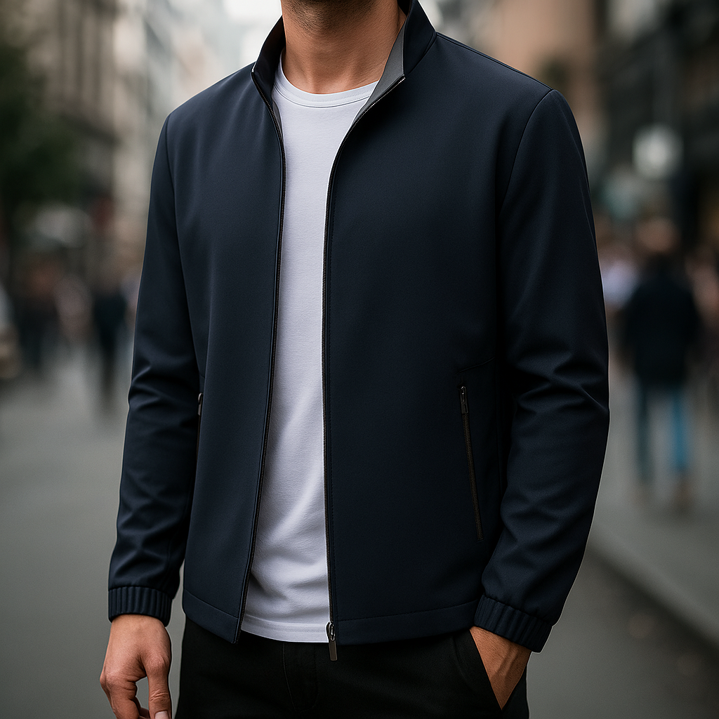 Κομψό μπουφάν με φερμουάρ