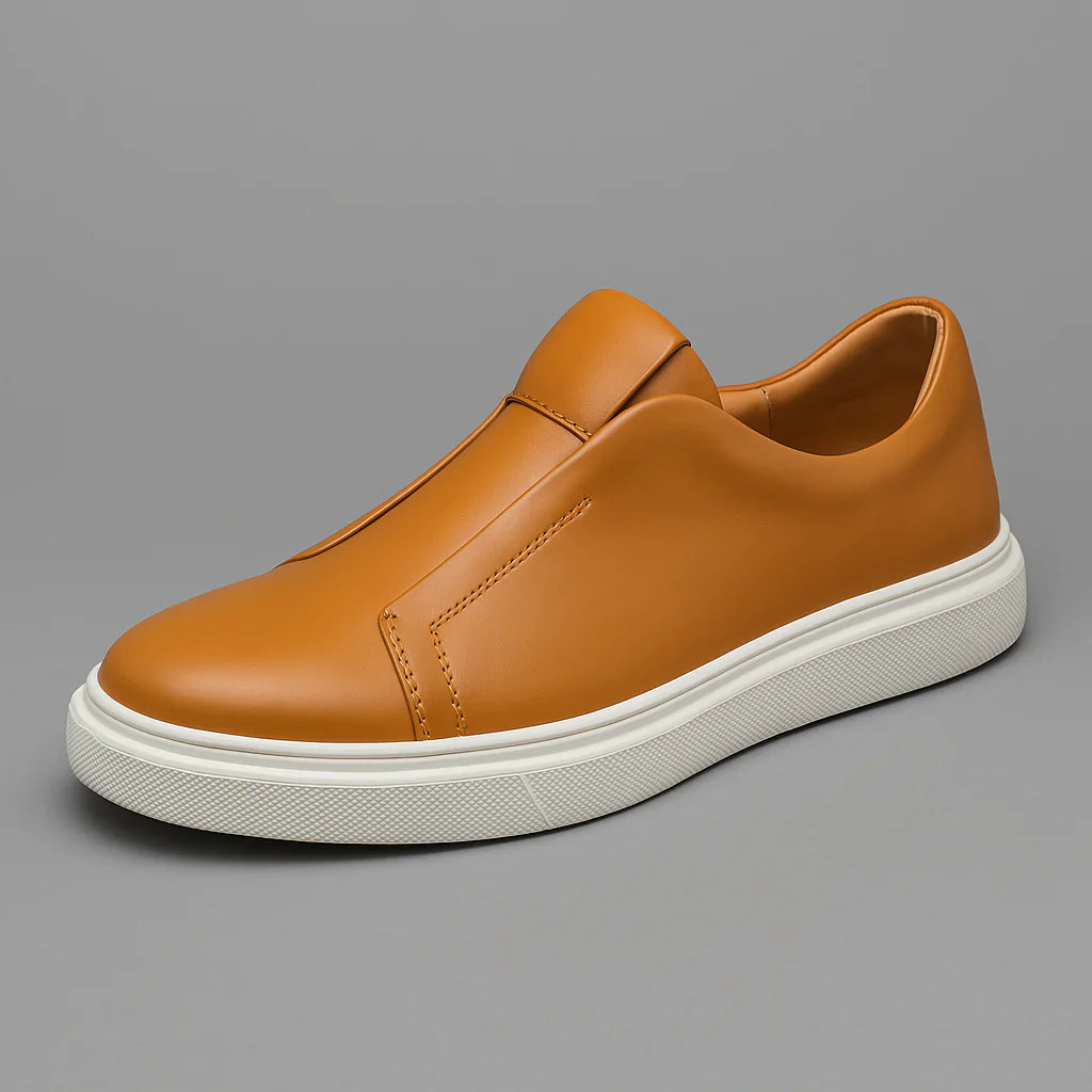 Κομψά δερμάτινα παπούτσια Slip-On