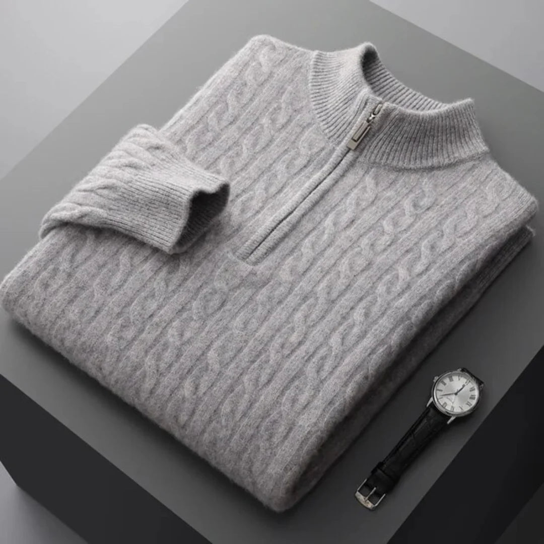 Deneb Cashmere υφασμένο Half Zip