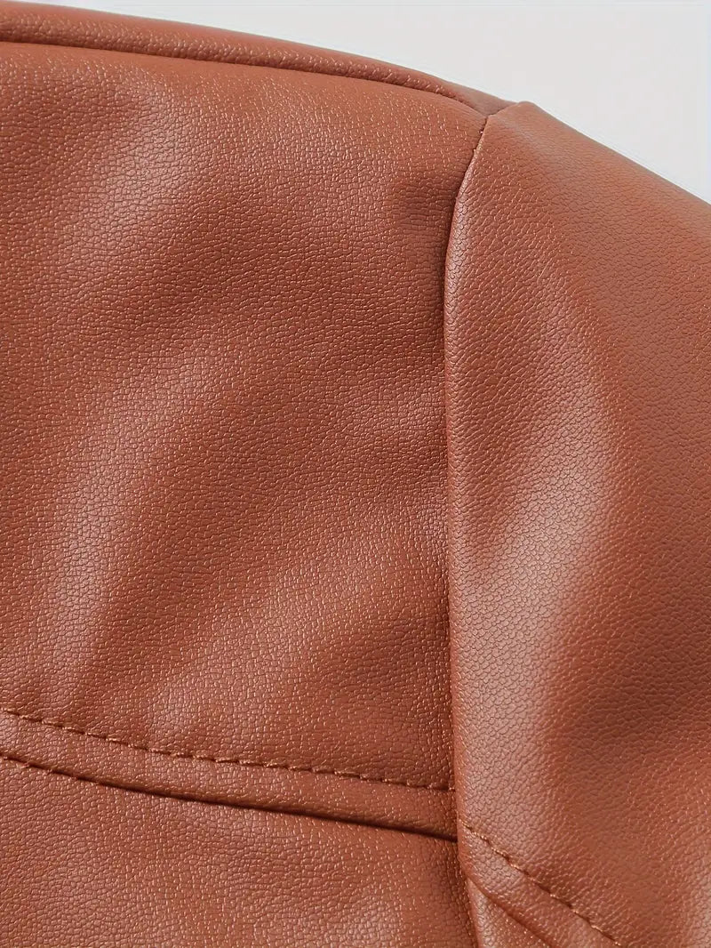 Casual δερμάτινο μπουφάν