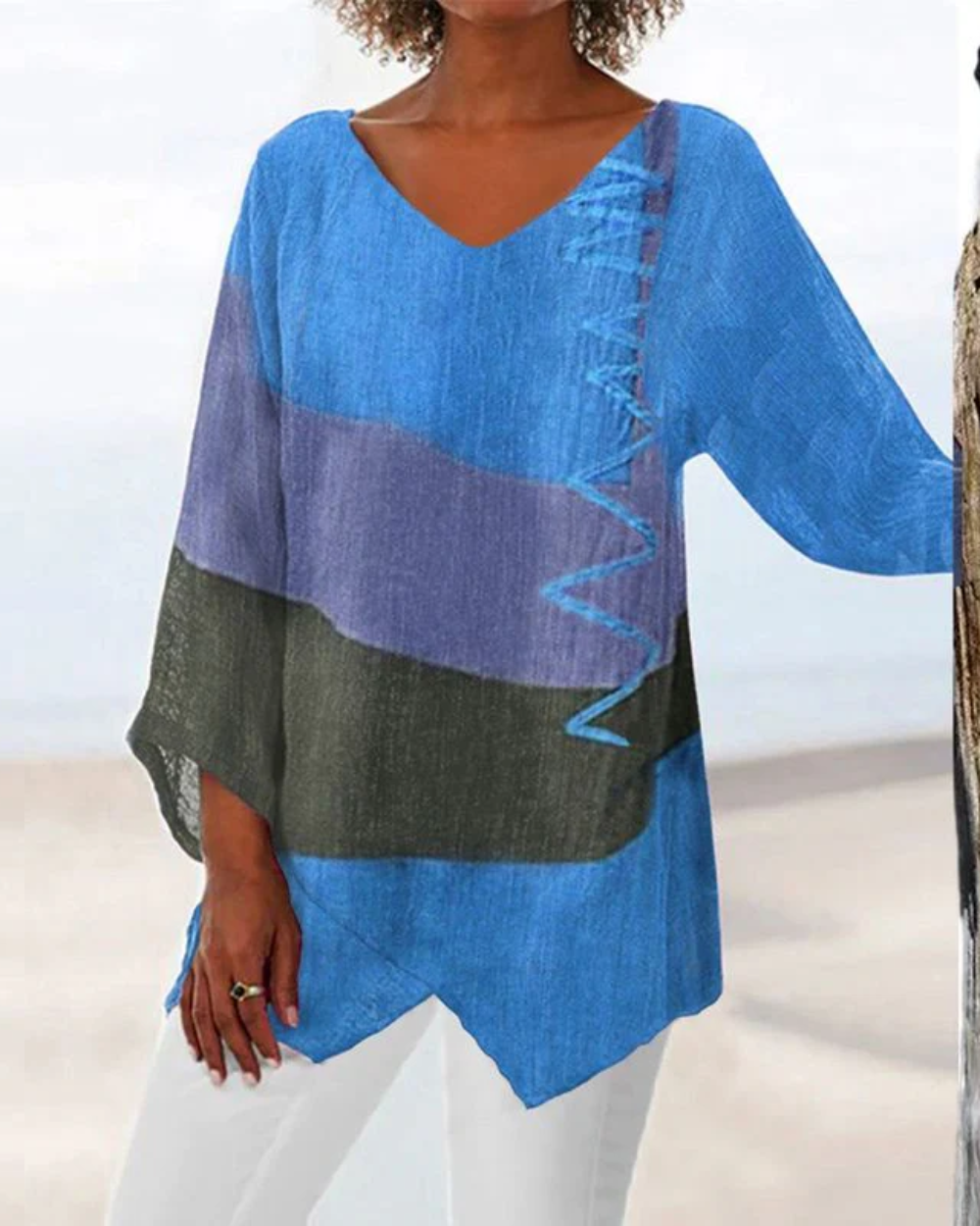 Κομψό γυναικείο V-Neck Top