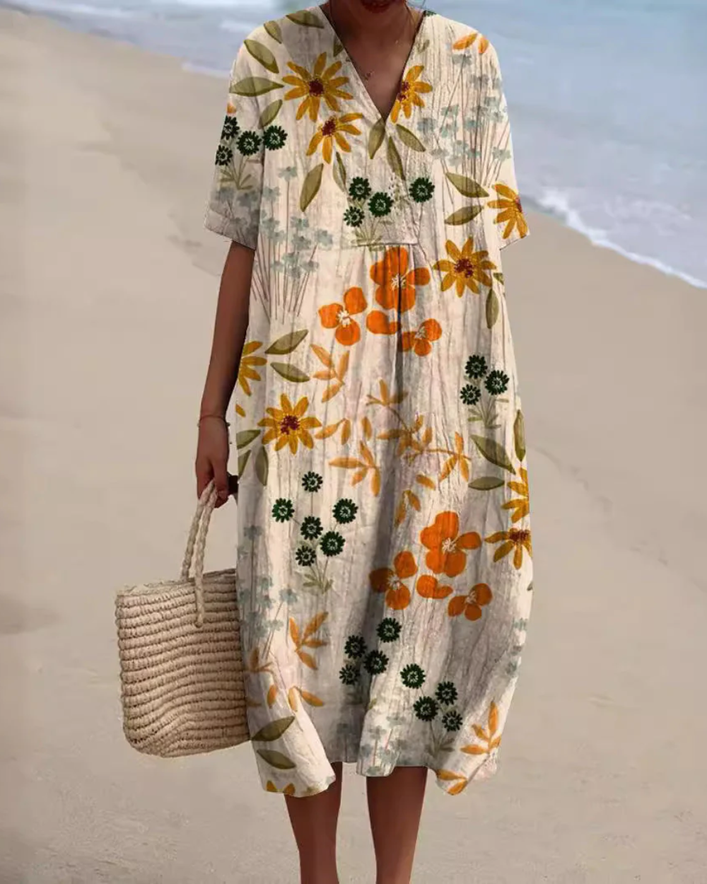 Floral φόρεμα κάλυψης κοιλιάς