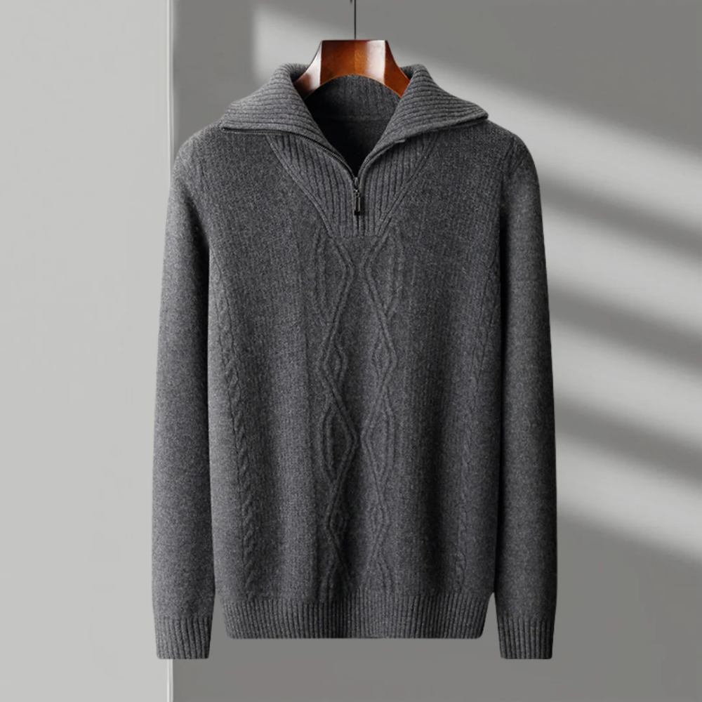 Πουλόβερ Taranto Merino Wool με φερμουάρ