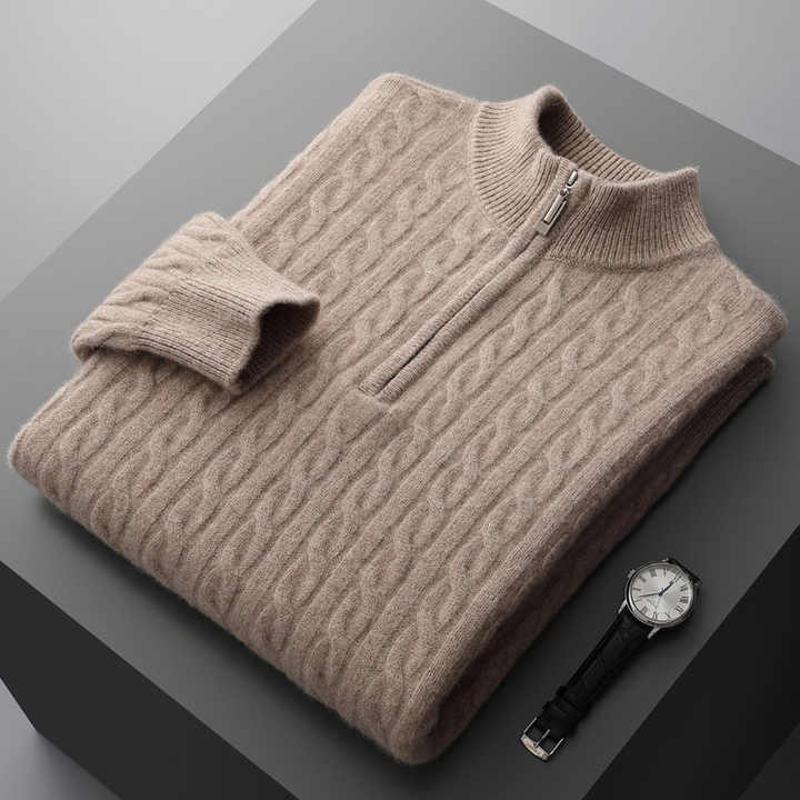 Deneb Cashmere υφασμένο Half Zip