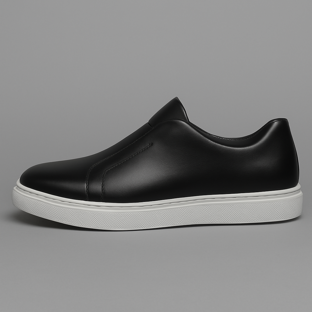 Κομψά δερμάτινα παπούτσια Slip-On