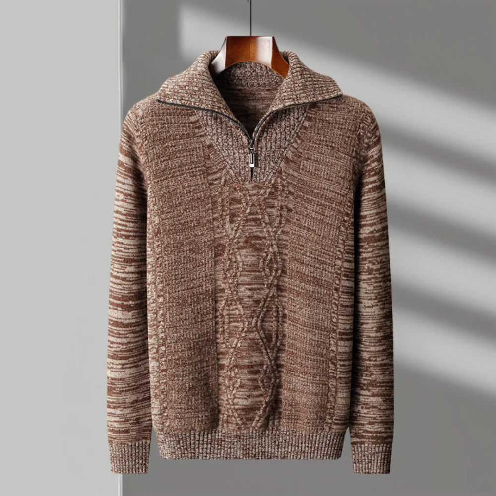 Πουλόβερ Taranto Merino Wool με φερμουάρ
