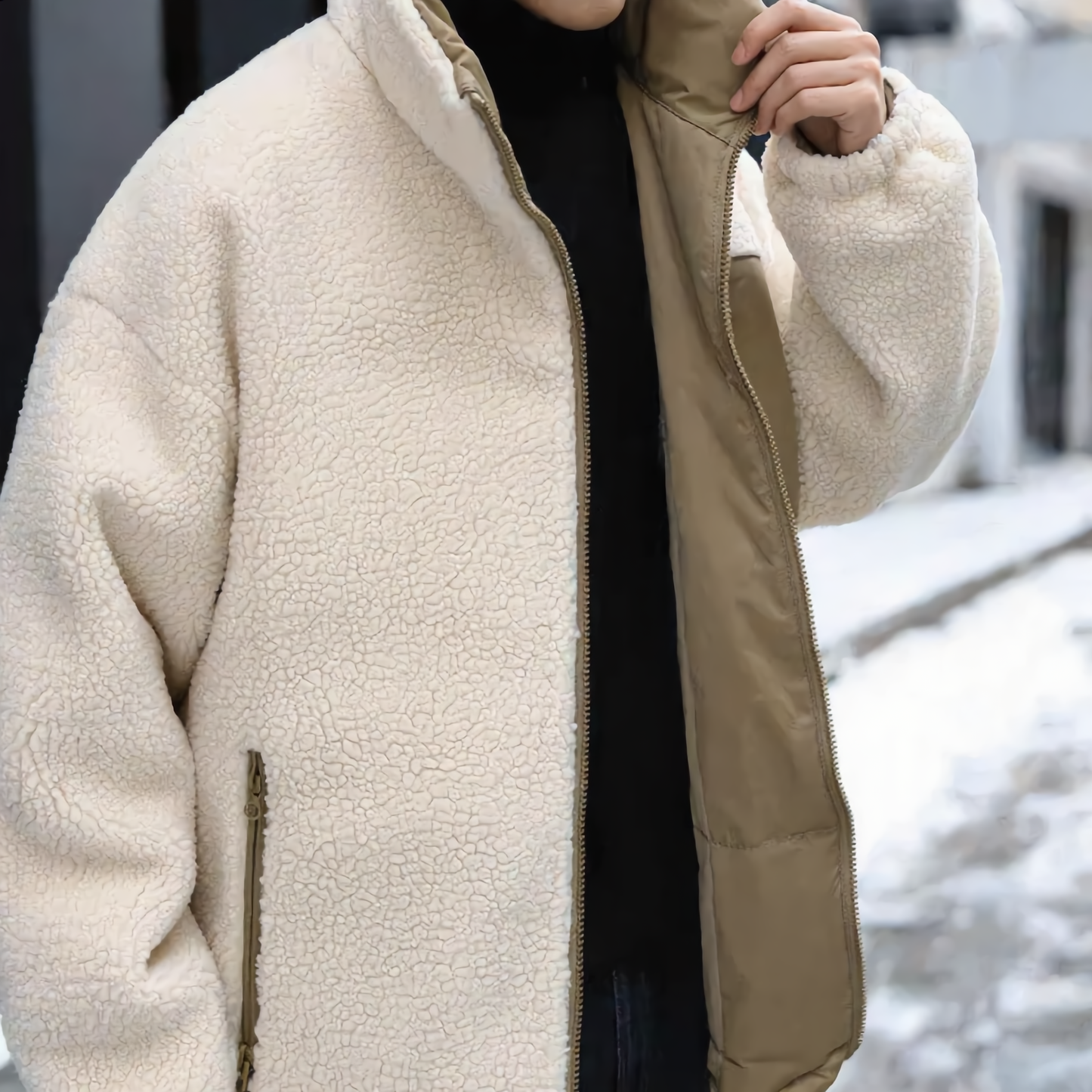 Κομψό αναστρέψιμο μπουφάν