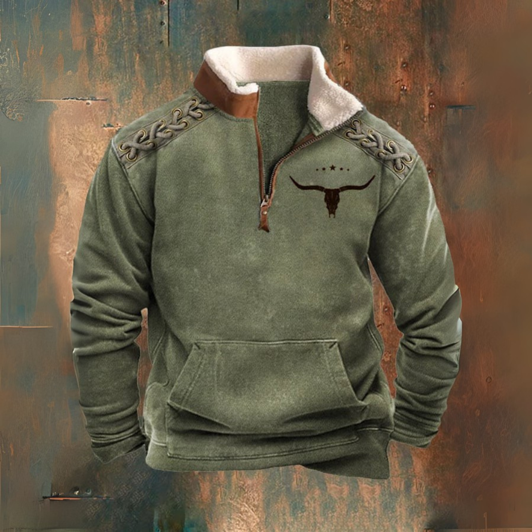 Vintage πουλόβερ με φερμουάρ