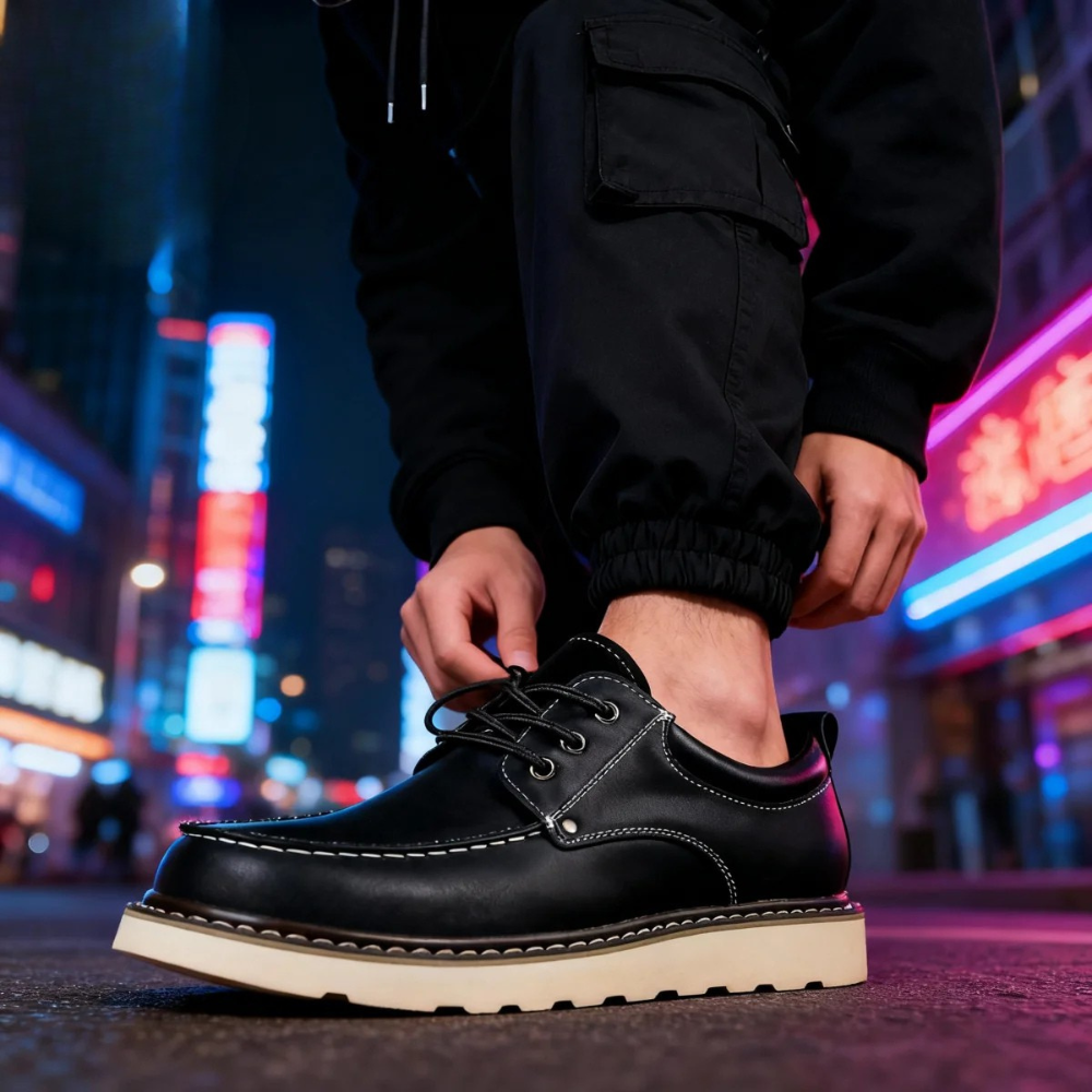 Ρετρό casual δερμάτινα παπούτσια