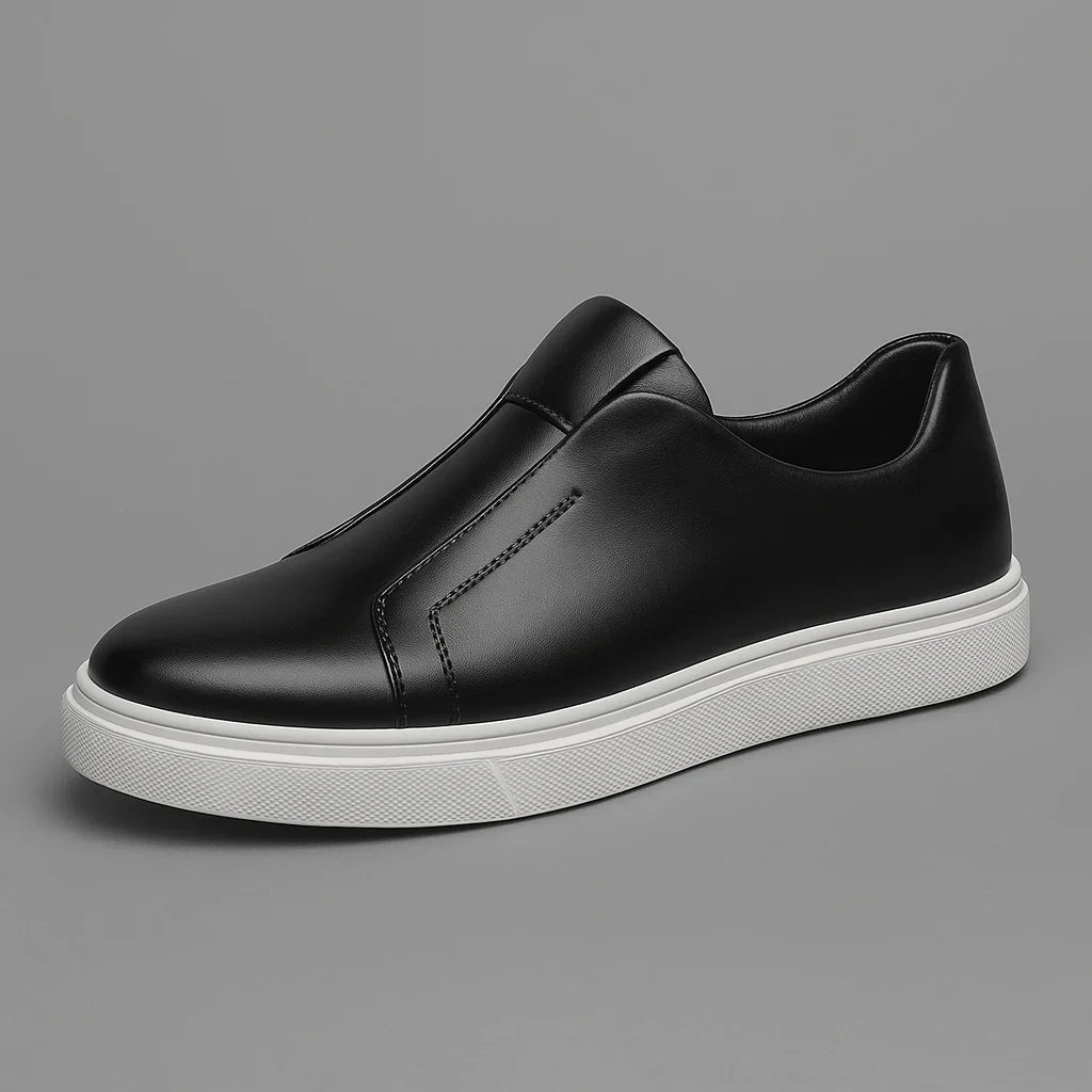 Κομψά δερμάτινα παπούτσια Slip-On