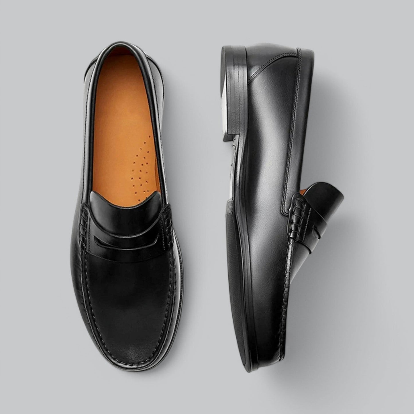 Κομψά δερμάτινα penny loafers