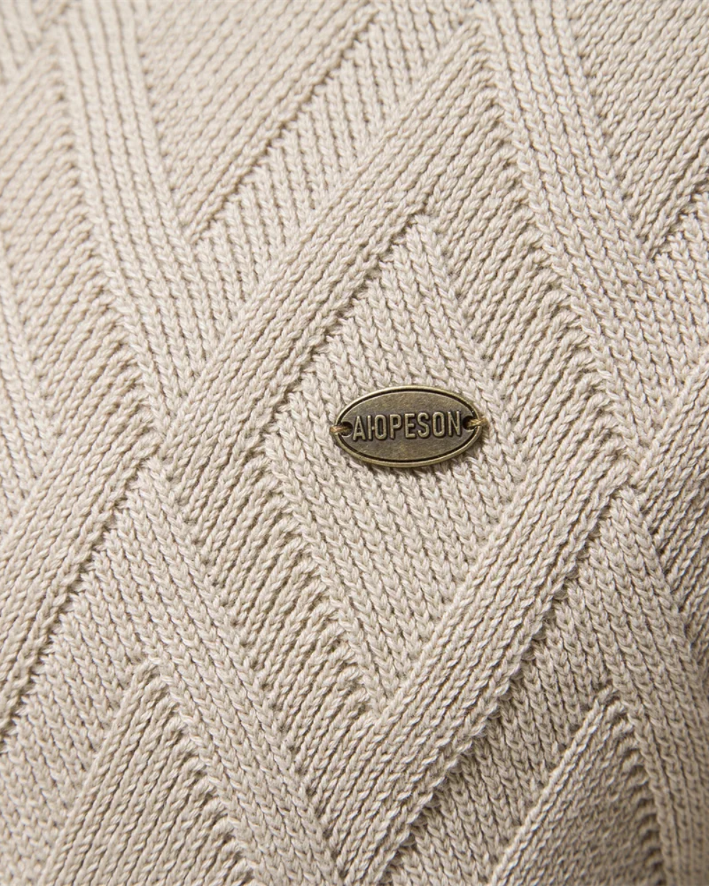 Ανδρικό πουλόβερ με καρό σχέδιο V2