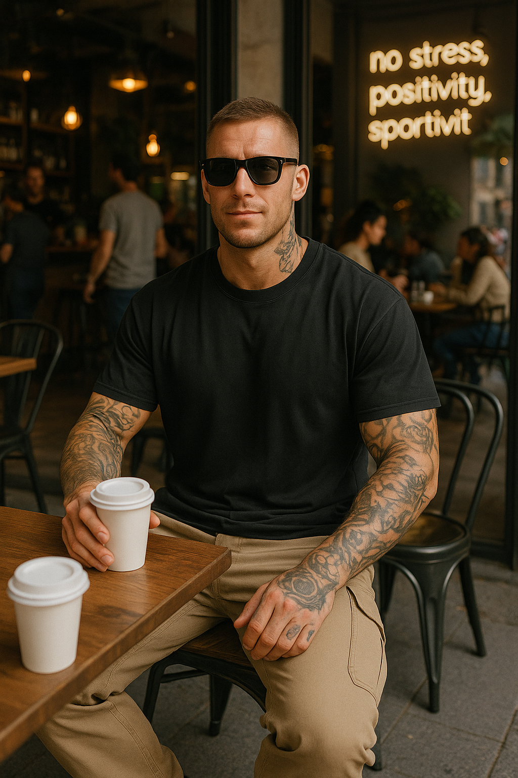 Σετ casual βαμβακερό oversized Tee - 3-Pack