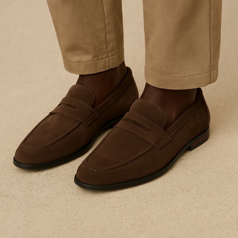 Old Money Σουέτ Penny Loafers