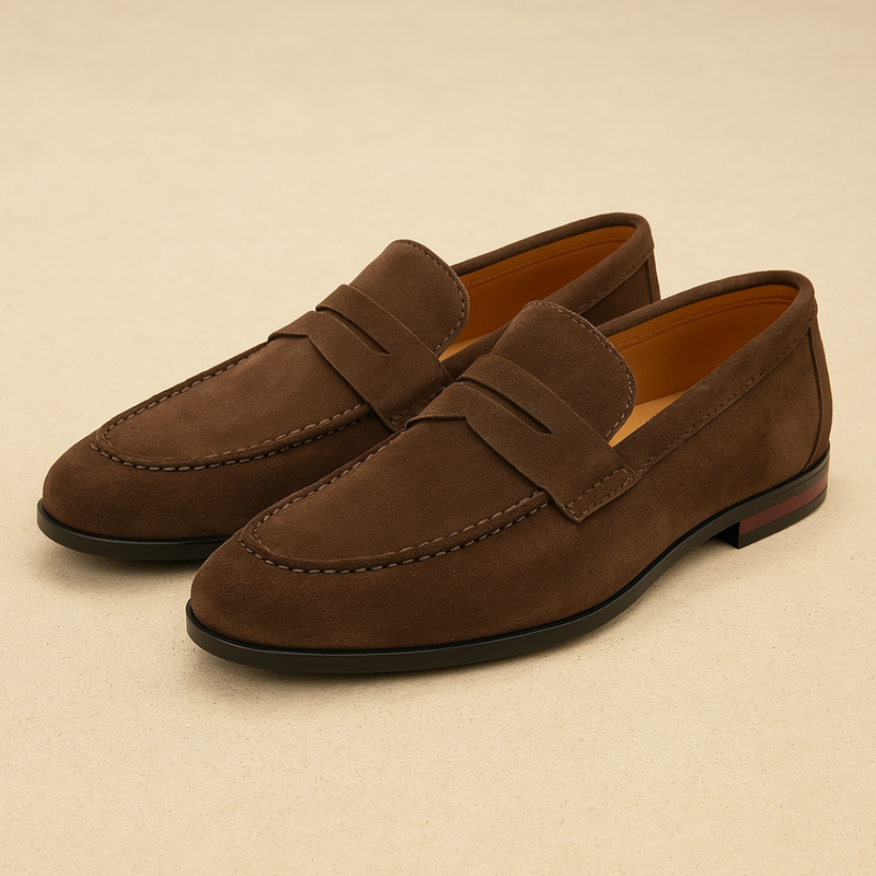 Old Money Σουέτ Penny Loafers