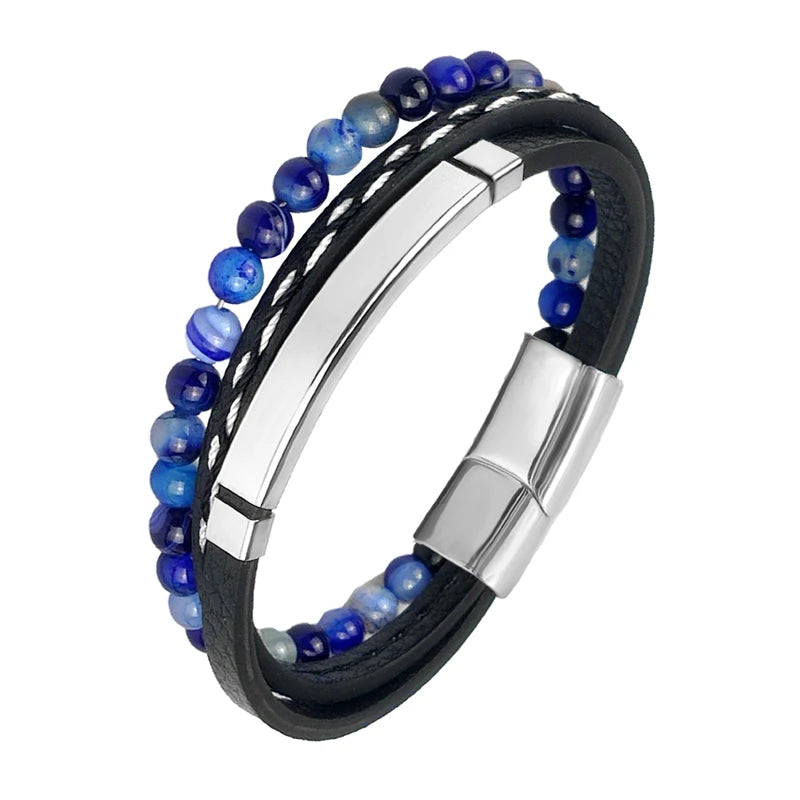 Πολυτελές ατσάλινο ανδρικό βραχιόλι