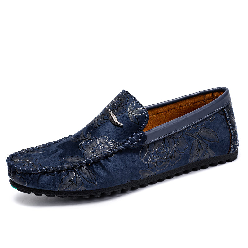 Floral δερμάτινα παπούτσια Loafers