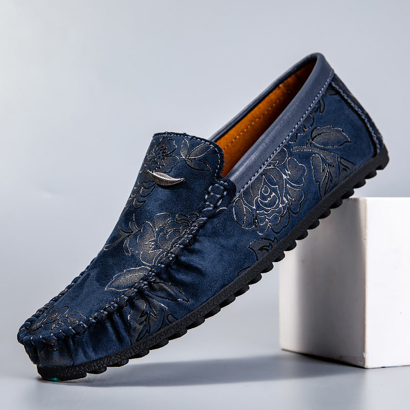 Floral δερμάτινα παπούτσια Loafers