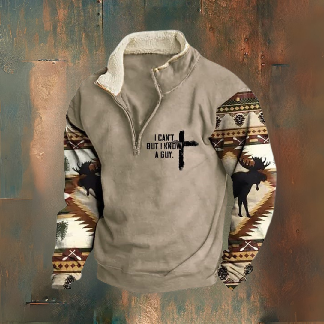 Vintage πουλόβερ με φερμουάρ