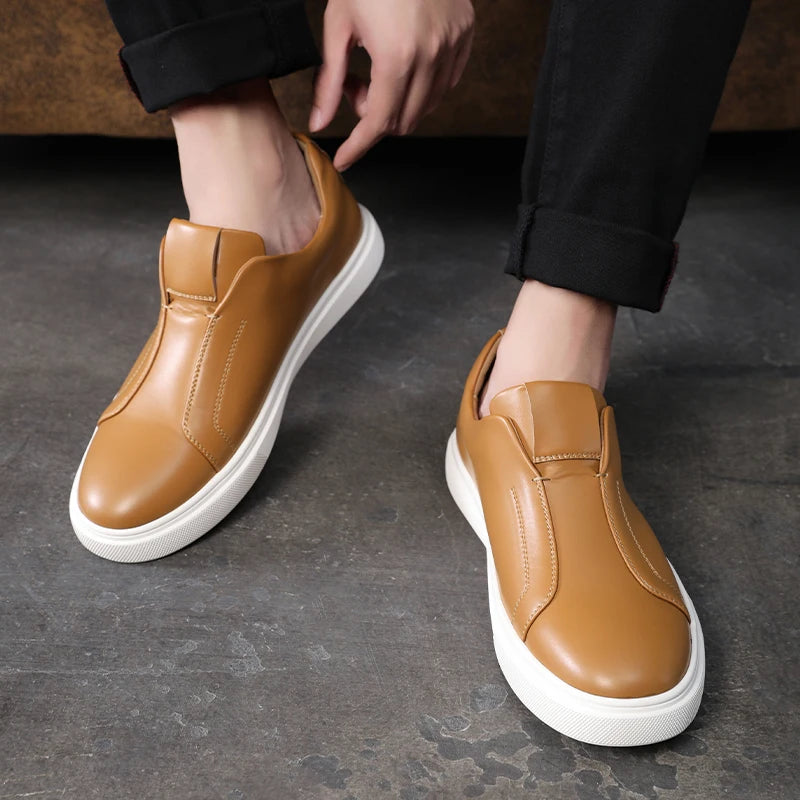 Casual δερμάτινα παπούτσια Slip-On