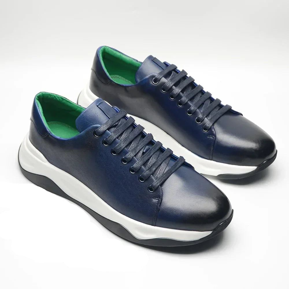 Υψηλά δερμάτινα παπούτσια από δέρμα αγελάδας