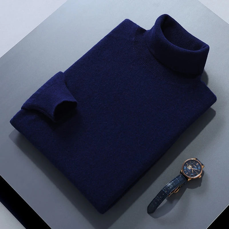 Κομψό βαμβακερό πουλόβερ με ζιβάγκο