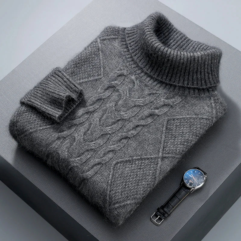 Κομψό μοτίβο πουλόβερ από κασμίρ