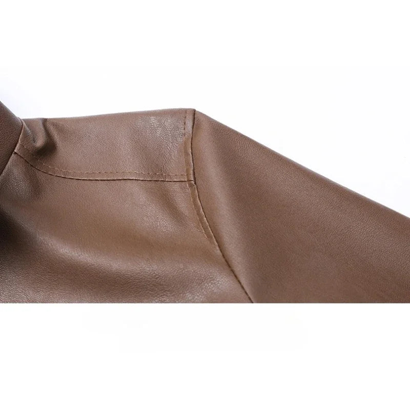 Κομψό δερμάτινο μπουφάν Bomber