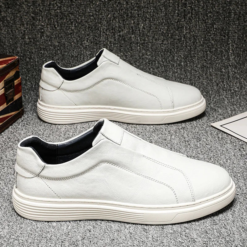 Κλασικά δερμάτινα παπούτσια Slip-On