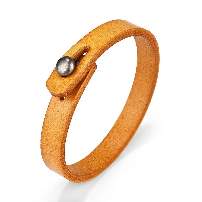Ανδρικό βραχιόλι με δερμάτινο περιτύλιγμα