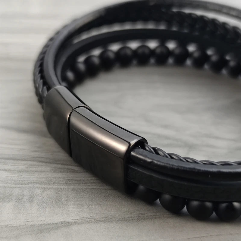 Πολυτελές ατσάλινο ανδρικό βραχιόλι