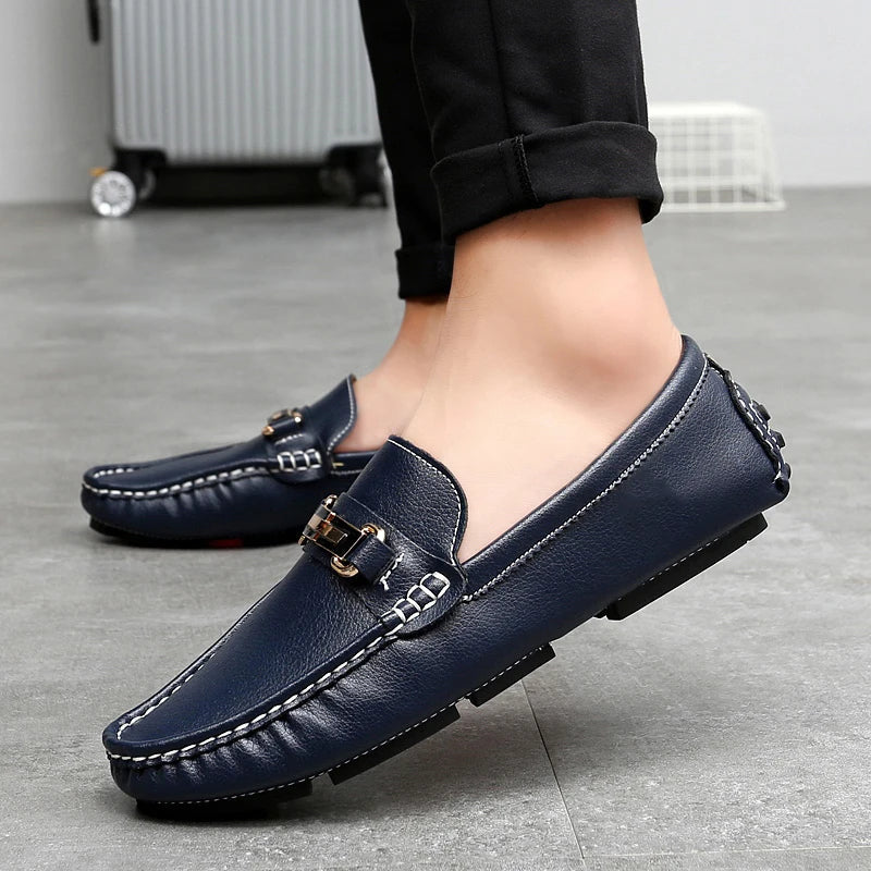 Γνήσια δερμάτινα παπούτσια Loafers