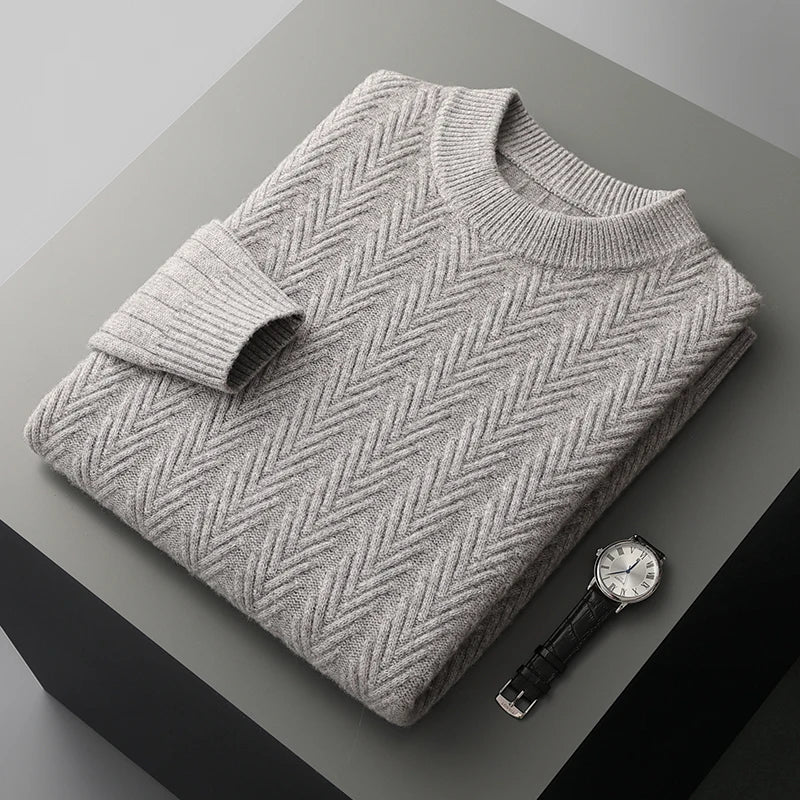 Κομψό παχύ κασμιρένιο πουλόβερ