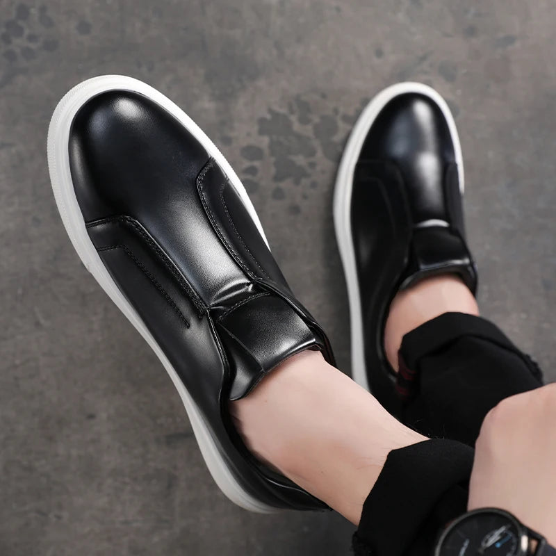 Casual δερμάτινα παπούτσια Slip-On