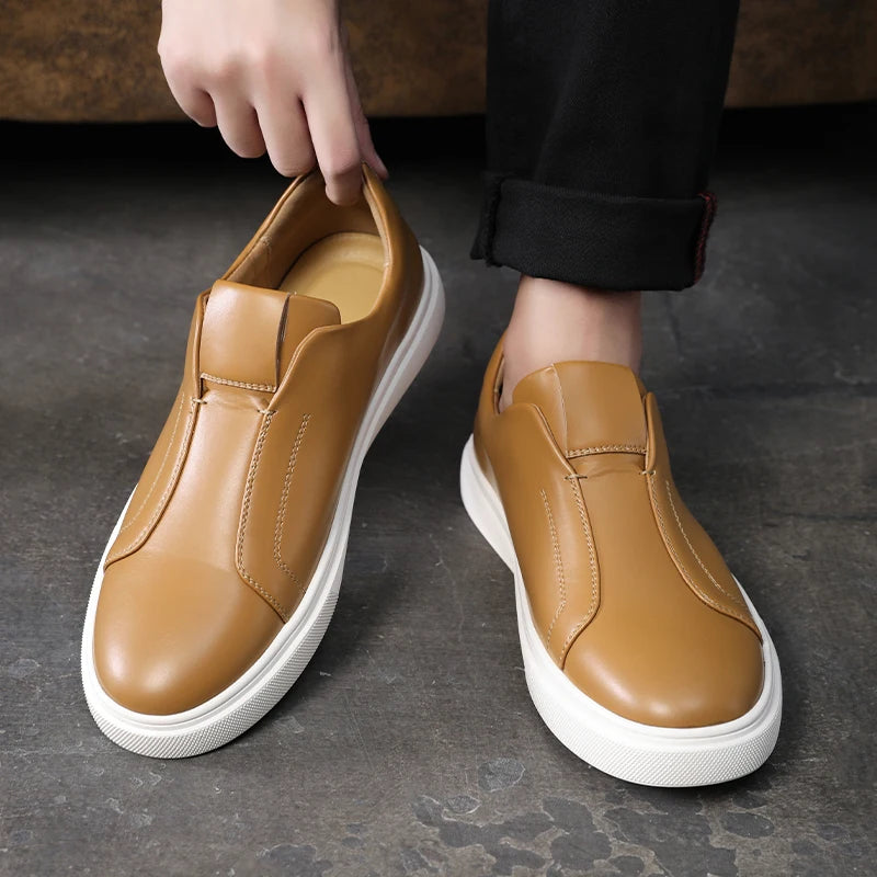 Casual δερμάτινα παπούτσια Slip-On