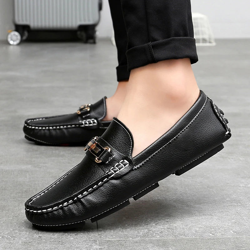 Γνήσια δερμάτινα παπούτσια Loafers