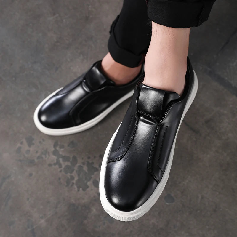 Casual δερμάτινα παπούτσια Slip-On