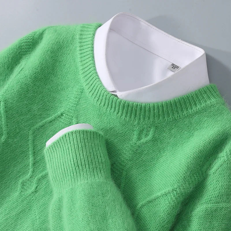 Πουλόβερ από κασμίρ με διαμαντένιο μοτίβο