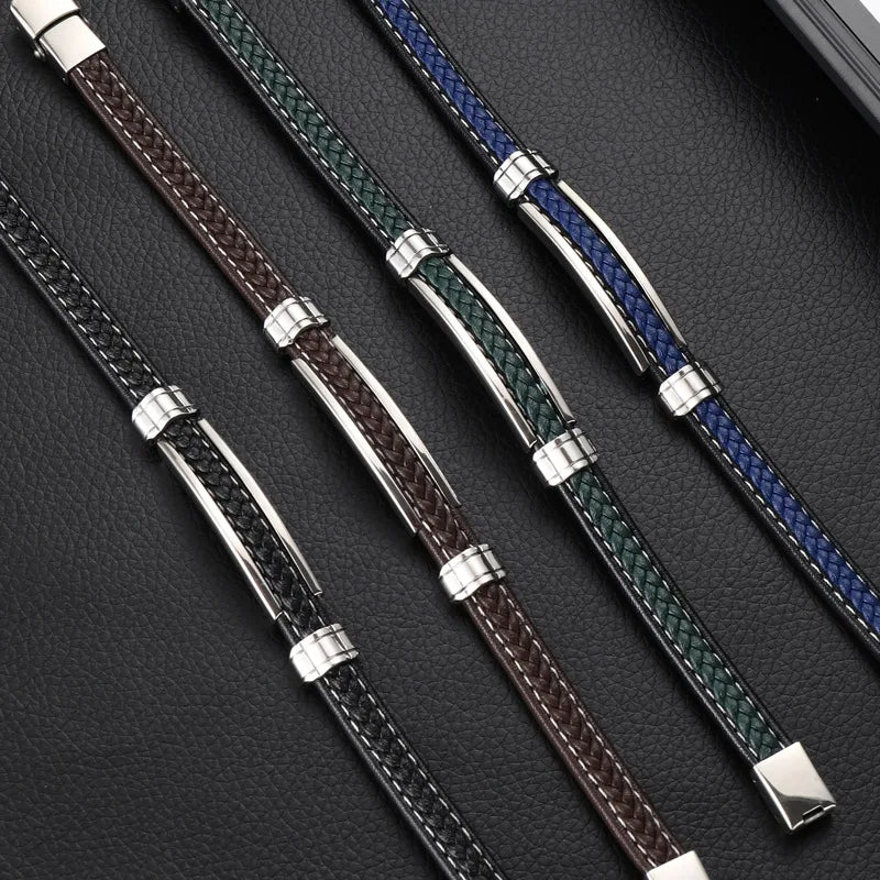 Κομψό ανδρικό βραχιόλι από ανοξείδωτο ατσάλι