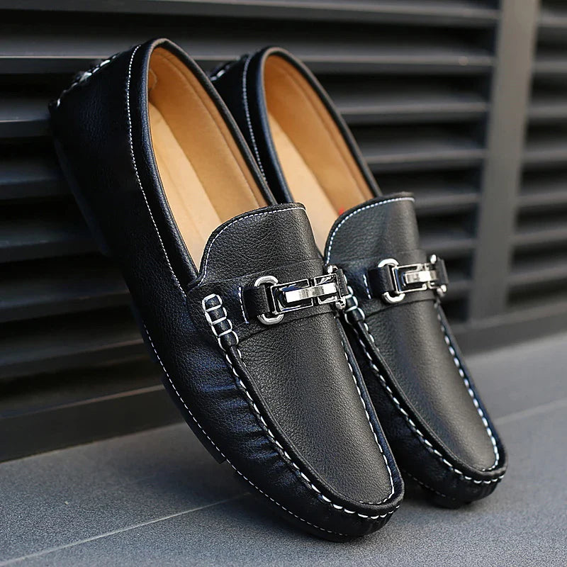 Γνήσια δερμάτινα παπούτσια Loafers