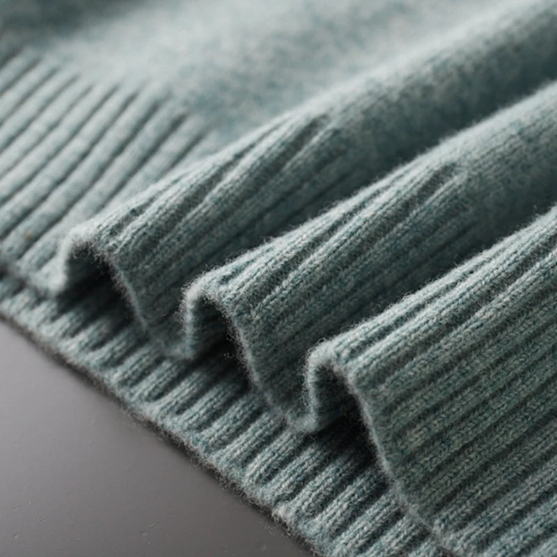 Μπλούζα με ζιβάγκο από μαλλί μερινό Βιέννης