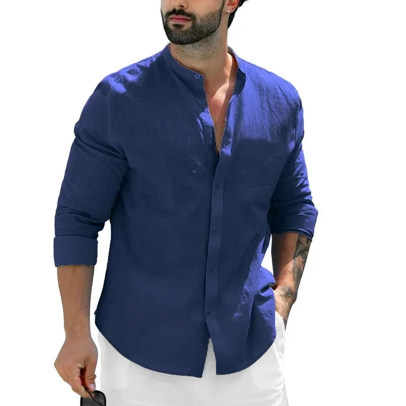 Casual λινό πουκάμισο